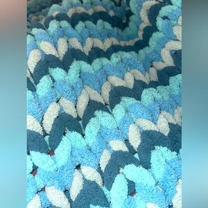 Kids/small throw handmade chunky knit blanket ready to ship!